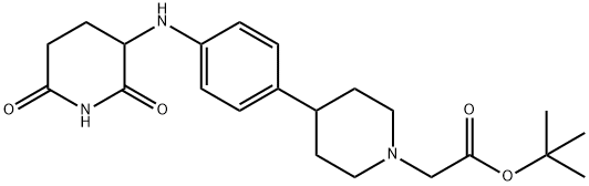 1-Piperidineacetic acid, 4-[4-[(2,6-dioxo-3-piperidinyl)amino]phenyl]-, 1,1-dimethylethyl ester 结构式