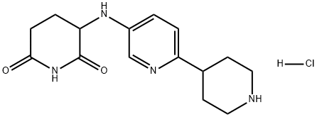3-((6-(哌啶-4-基)吡啶-3-基)氨基)哌啶-2,6-二酮盐酸盐,2641512-80-1,结构式