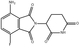 1H-Isoindole-1,3(2H)-dione, 4-amino-2-(2,6-dioxo-3-piperidinyl)-7-fluoro- Struktur