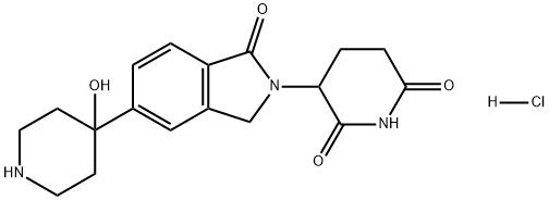 2,6-Piperidinedione, 3-[1,3-dihydro-5-(4-hydroxy-4-piperidinyl)-1-oxo-2H-isoindol-2-yl]-, hydrochloride (1:1) Struktur