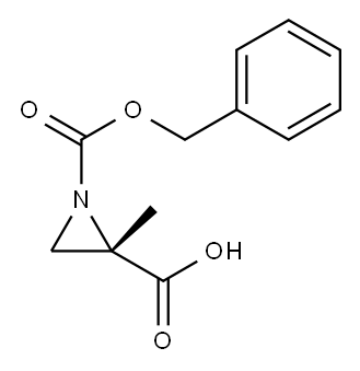 (S)-1-((苄氧基)羰基)-2-甲基氮丙啶-2-羧酸 结构式