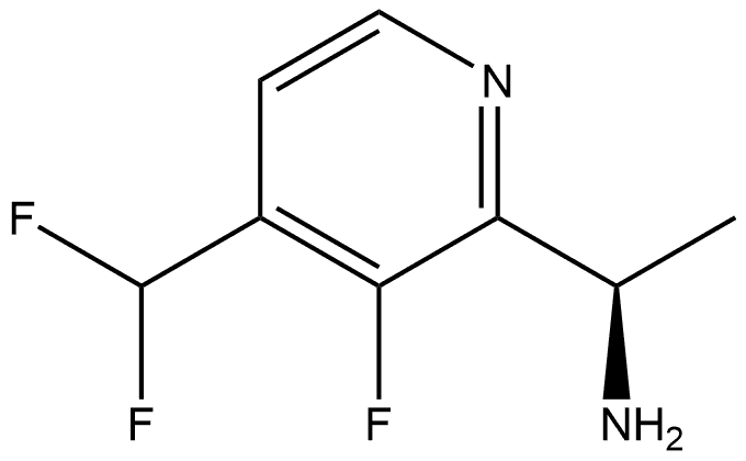 (ΑR)-4-(二氟甲基)-3-氟-Α-甲基-2-吡啶甲胺, 2641907-00-6, 结构式