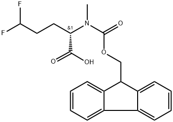 (S) -2-(((9H-芴-9-基)甲氧基)羰基)(甲基)氨基)-5,5-二氟戊酸, 2642726-51-8, 结构式