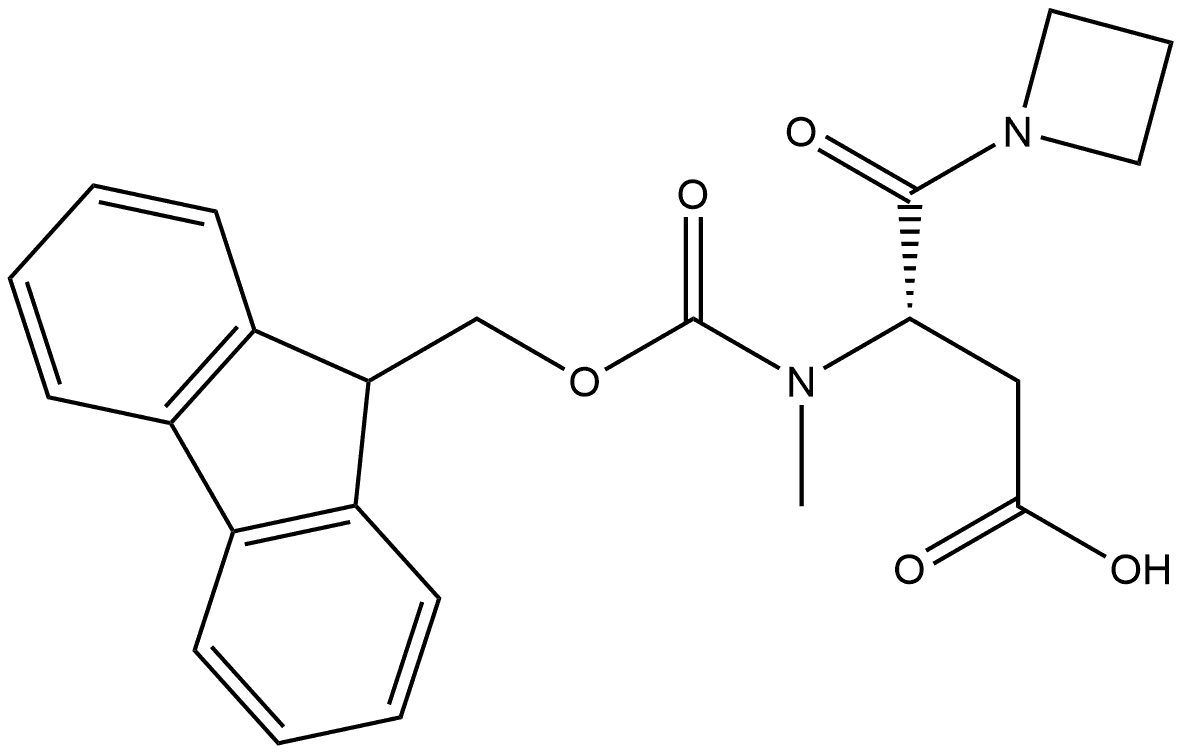 (βS)-β-[[(9H-Fluoren-9-ylmethoxy)carbonyl]methylamino]-γ-oxo-1-azetidinebutanoic acid,2642726-72-3,结构式