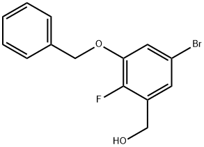 (3-(benzyloxy)-5-bromo-2-fluorophenyl)methanol 结构式