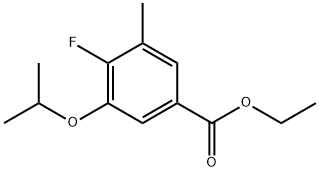 Ethyl 4-fluoro-3-isopropoxy-5-methylbenzoate Struktur