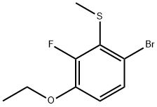 (6-Bromo-3-ethoxy-2-fluorophenyl)(methyl)sulfane 结构式