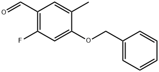 4-(benzyloxy)-2-fluoro-5-methylbenzaldehyde 结构式