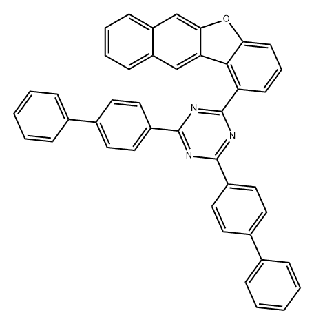 1,3,5-Triazine, 2-benzo[b]naphtho[2,3-d]furan-1-yl-4,6-bis([1,1'-biphenyl]-4-yl)-,2643416-98-0,结构式