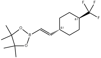 4,4,5,5-四甲基-2-((E)-2-(TRANS4-(三氟甲基)环己基)乙烯基)-1,3,2-二氧杂硼烷, 2644018-22-2, 结构式