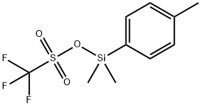 Methanesulfonic acid, 1,1,1-trifluoro-, dimethyl(4-methylphenyl)silyl ester Struktur