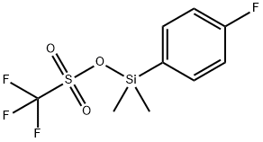 Methanesulfonic acid, 1,1,1-trifluoro-, (4-fluorophenyl)dimethylsilyl ester Structure