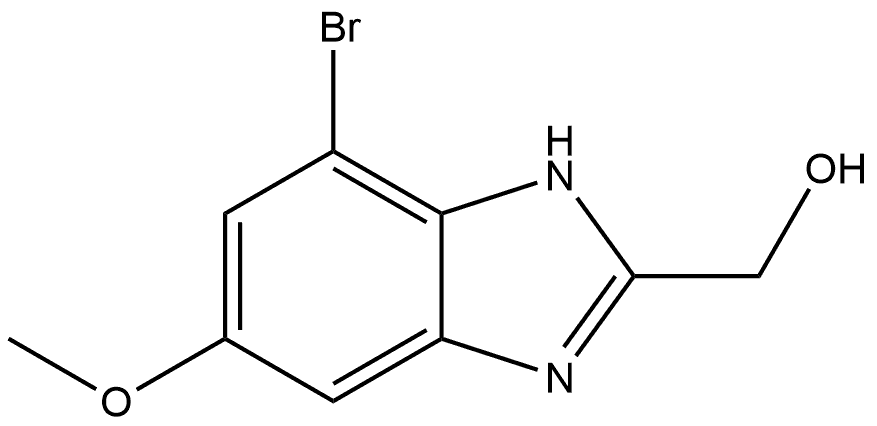 (4-bromo-6-methoxy-1H-benzo[d]imidazol-2-yl)methanol Structure