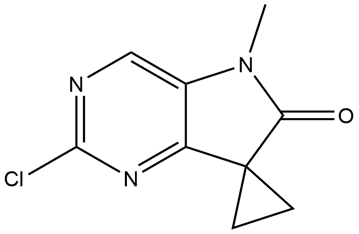 2'-chloro-5'-methylspiro[cyclopropane-1,7'-pyrrolo[3,2-d]pyrimidin]-6'(5'H)-one 结构式
