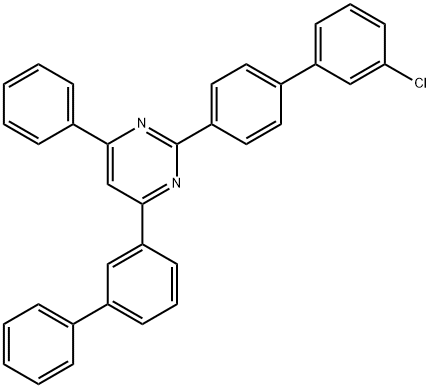 Pyrimidine, 4-[1,1'-biphenyl]-3-yl-2-(3'-chloro[1,1'-biphenyl]-4-yl)-6-phenyl- Structure