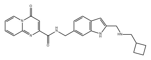4H-Pyrido[1,2-a]pyrimidine-2-carboxamide, N-[[2-[[(cyclobutylmethyl)amino]methyl]-1H-indol-6-yl]methyl]-4-oxo- Structure