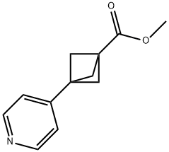 Bicyclo[1.1.1]pentane-1-carboxylic acid, 3-(4-pyridinyl)-, methyl ester Struktur