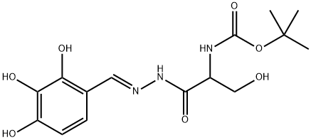 Serine, N-[(1,1-dimethylethoxy)carbonyl]-, 2-[(2,3,4-trihydroxyphenyl)methylene]hydrazide,2648660-71-1,结构式