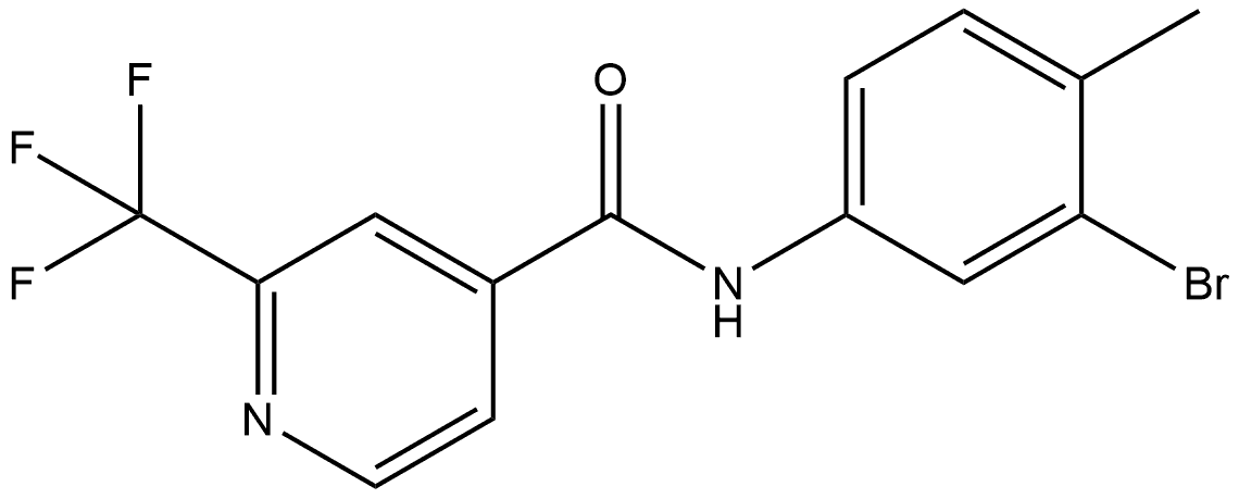 N-(3-bromo-4-methylphenyl)-2-(trifluoromethyl)isonicotinamide Structure