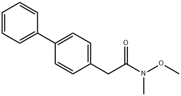 [1,1'-Biphenyl]-4-acetamide, N-methoxy-N-methyl- Structure