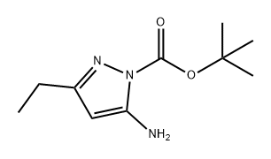 1H-Pyrazole-1-carboxylic acid, 5-amino-3-ethyl-, 1,1-dimethylethyl ester Structure