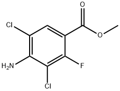 4-氨基-3,5-二氯-2-氟苯甲酸甲酯, 2649788-83-8, 结构式