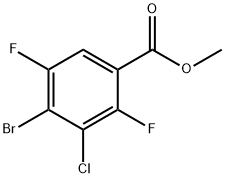 4-溴-3-氯-2,5-二氟苯甲酸甲酯 结构式
