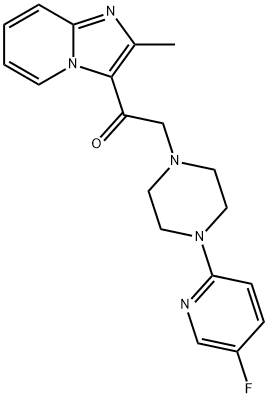 Ethanone, 2-[4-(5-fluoro-2-pyridinyl)-1-piperazinyl]-1-(2-methylimidazo[1,2-a]pyridin-3-yl)- Structure