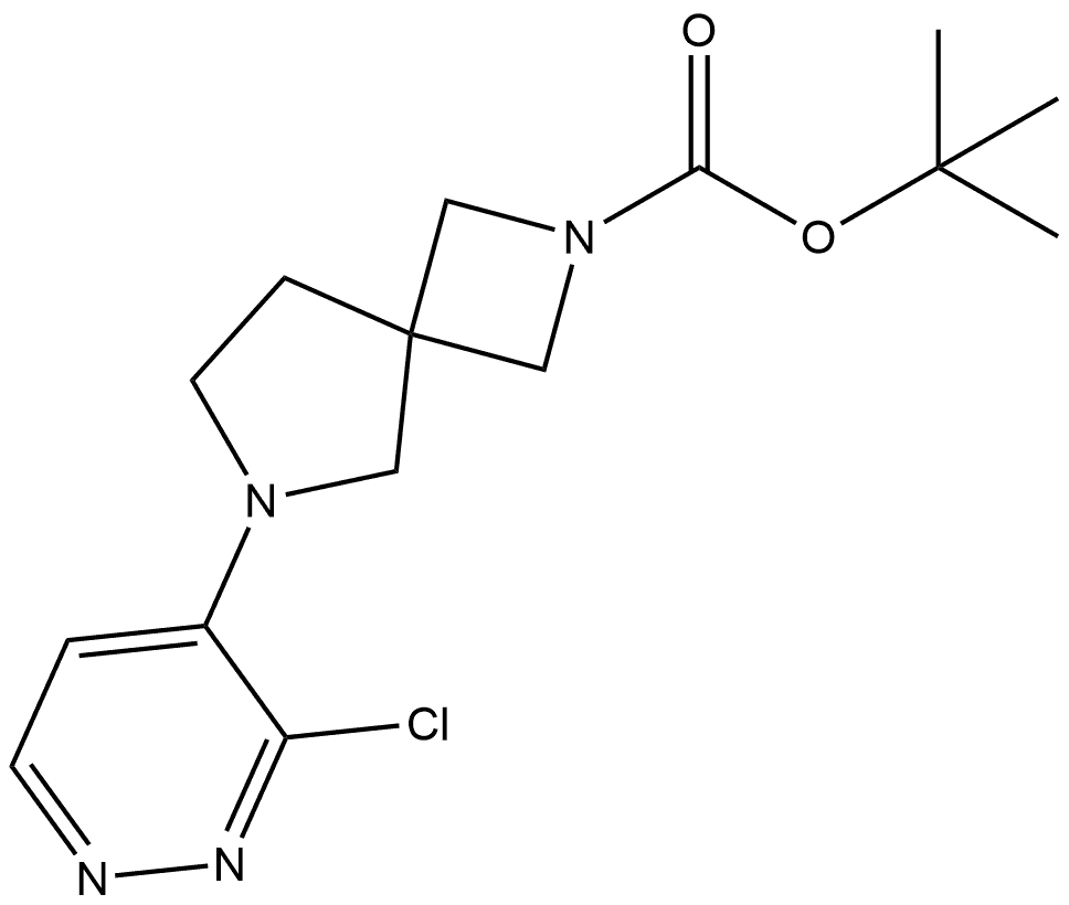 tert-butyl 6-(3-chloropyridazin-4-yl)-2,6-diazaspiro[3.4]octane-2-carboxylate Structure