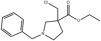 Ethyl 3-(chloromethyl)-1-(phenylmethyl)-3-pyrrolidinecarboxylate Struktur