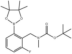 1,1-二甲基乙基N-[[2-氟-6-(4,4,5,5-四甲基-1,3,2-二氧杂硼-2-基)苯基]甲基]-N-甲基氨基甲酸酯,2654745-90-9,结构式
