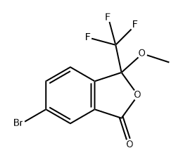 1(3H)-Isobenzofuranone, 6-bromo-3-methoxy-3-(trifluoromethyl)- Struktur