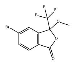 1(3H)-Isobenzofuranone, 5-bromo-3-methoxy-3-(trifluoromethyl)- Struktur