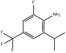 2-氟-6-异丙基-4-(三氟甲基)苯胺 结构式