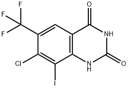 2,4(1H,3H)-Quinazolinedione, 7-chloro-8-iodo-6-(trifluoromethyl)- Struktur