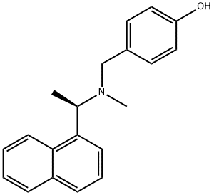 Phenol, 4-[[methyl[(1R)-1-(1-naphthalenyl)ethyl]amino]methyl]- Structure