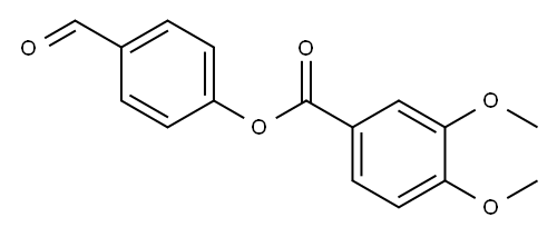 Benzoic acid, 3,4-dimethoxy-, 4-formylphenyl ester Struktur