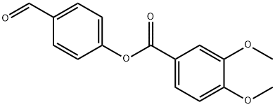 Benzoic acid, 3,4-dimethoxy-, 4-formylphenyl ester Struktur