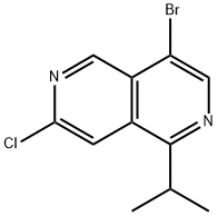 4-溴-7-氯-1-异丙基-2,6-萘啶 结构式