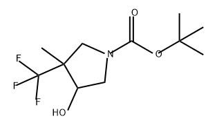 1-Pyrrolidinecarboxylic acid, 4-hydroxy-3-methyl-3-(trifluoromethyl)-, 1,1-dimethylethyl ester Structure