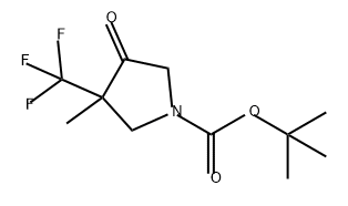 1-Pyrrolidinecarboxylic acid, 3-methyl-4-oxo-3-(trifluoromethyl)-, 1,1-dimethylethyl ester Structure