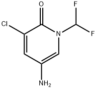 2(1H)-Pyridinone, 5-amino-3-chloro-1-(difluoromethyl)- Structure
