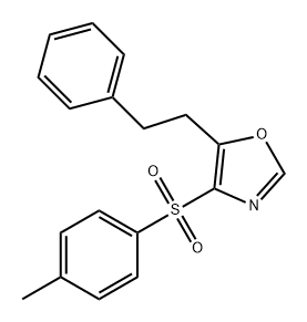 Oxazole, 4-[(4-methylphenyl)sulfonyl]-5-(2-phenylethyl)- 化学構造式