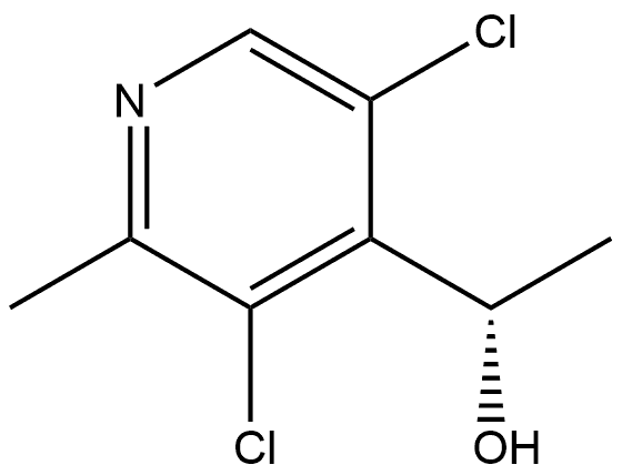 (S)-1-(3,5-二氯-2-甲基吡啶-4-基)乙-1-醇, 2663622-31-7, 结构式
