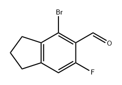 1H-Indene-5-carboxaldehyde, 4-bromo-6-fluoro-2,3-dihydro- Structure