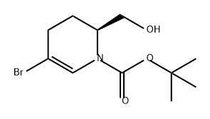 1(2H)-Pyridinecarboxylic acid, 5-bromo-3,4-dihydro-2-(hydroxymethyl)-, 1,1-dimethylethyl ester, (2S)- Struktur
