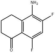 1(2H)-Naphthalenone, 5-amino-6,8-difluoro-3,4-dihydro-,2671770-54-8,结构式