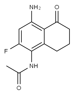 Acetamide, N-(4-amino-2-fluoro-5,6,7,8-tetrahydro-5-oxo-1-naphthalenyl)-,2671770-56-0,结构式