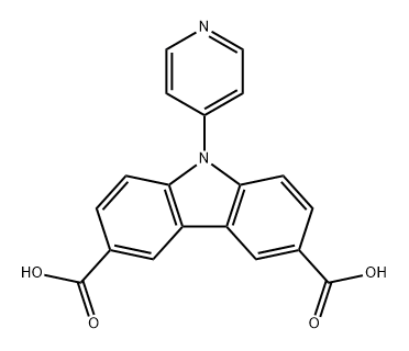 9H-9-(吡啶-4-基)咔唑-3,6-二甲酸, 2673196-30-8, 结构式