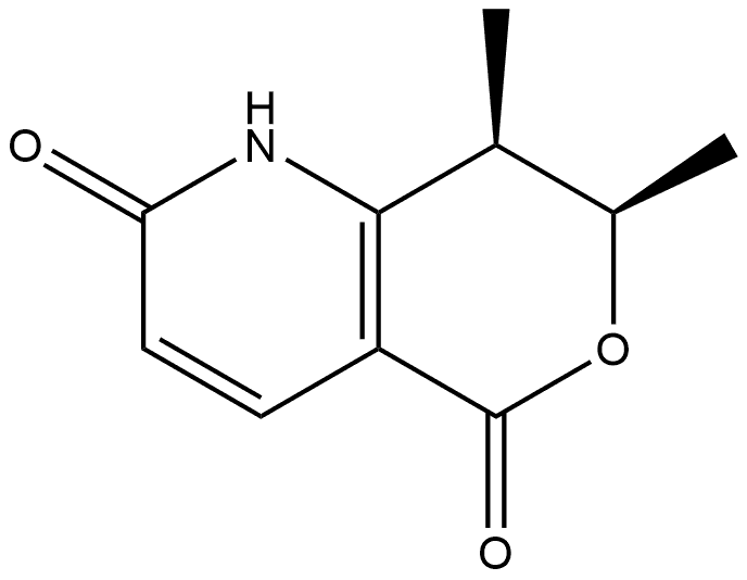 rel-(7S,8S)-7,8-Dimethyl-7,8-dihydro-1H-pyrano[4,3-b]pyridine-2,5-dione Structure